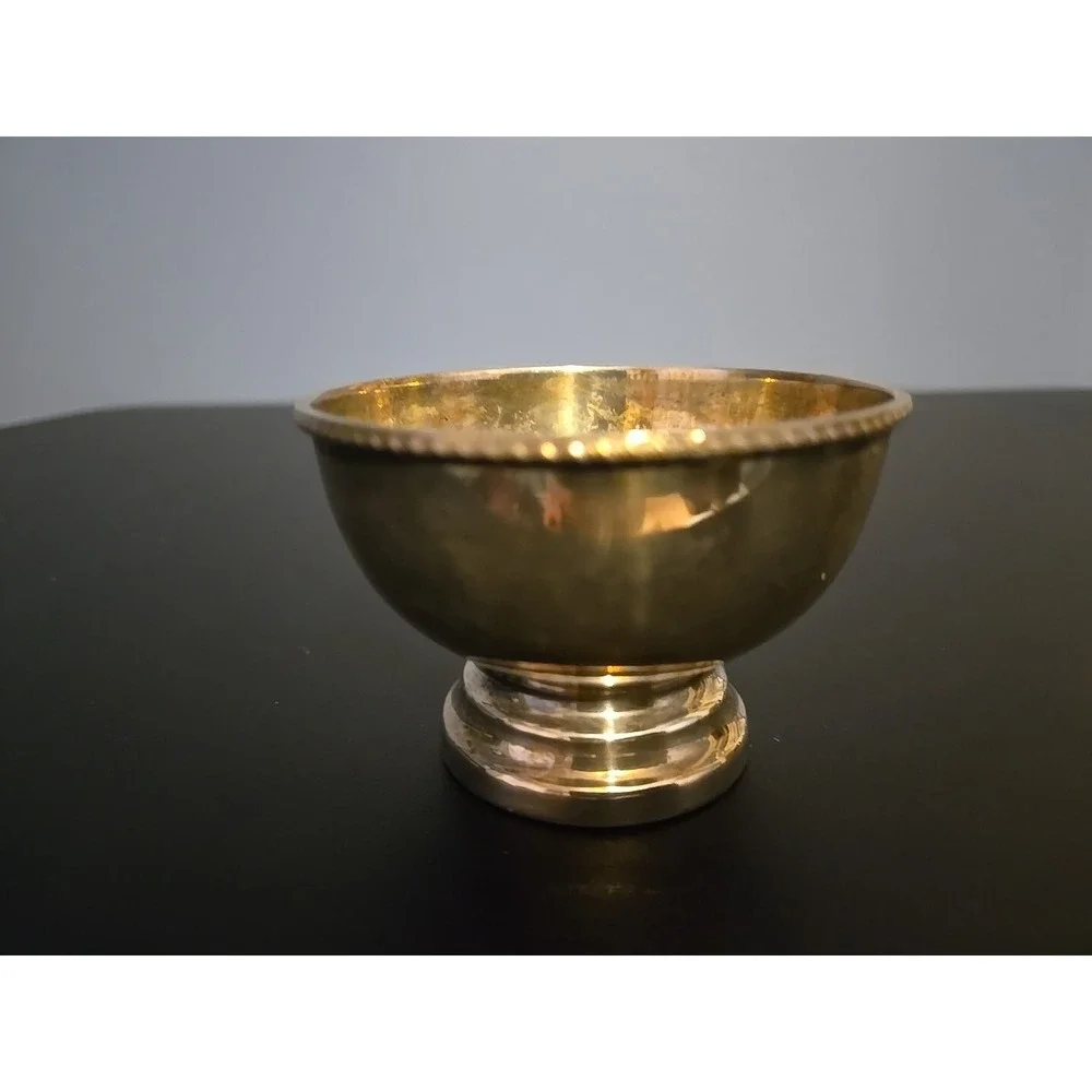 Vintage EP On Copper England Silverplate Footed Trophy Bowl‎ 3.5